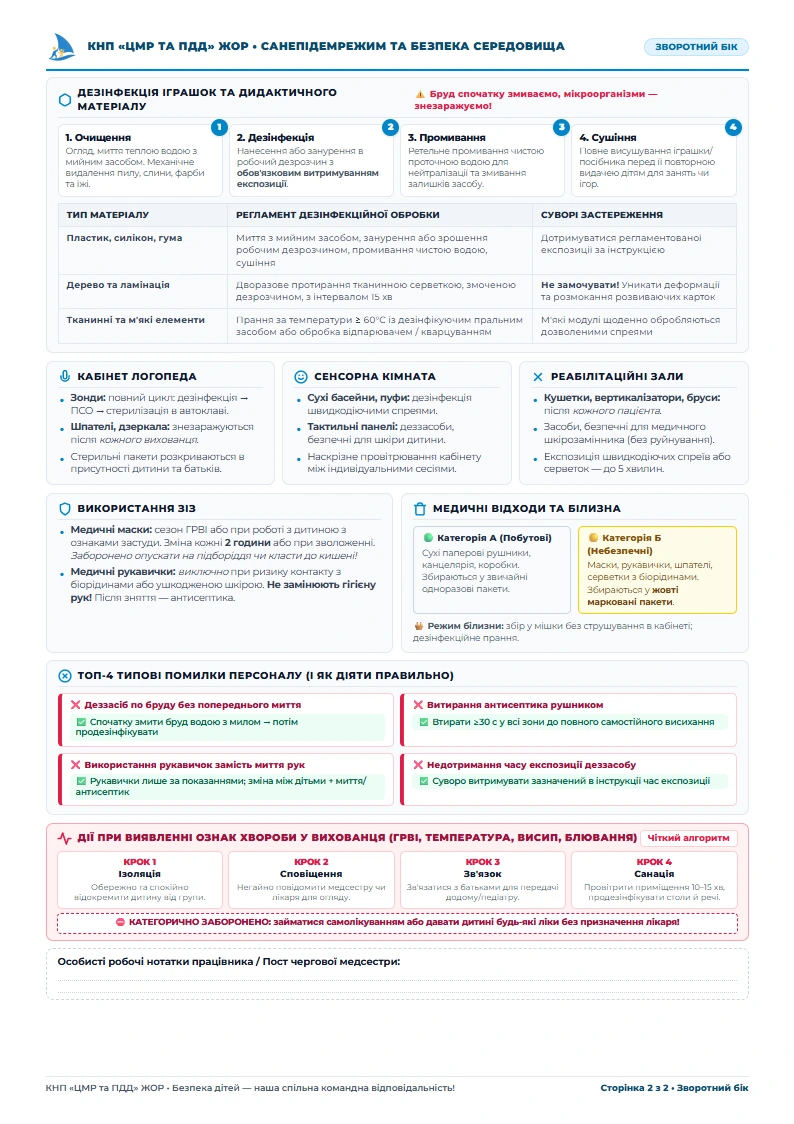 Інфекційний контроль та санепідемрежим: практичний довідник-пам'ятка для персоналу Центру (3)